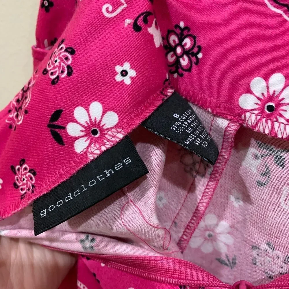 GOODCLOTHES 8 Pink Bandana Print Skirt - Picture 5 of 6
